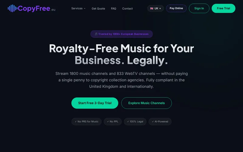 Copyfree.eu website screenshot